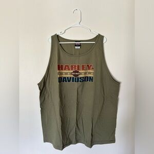 Harley Davidson Army Green Tank Top
